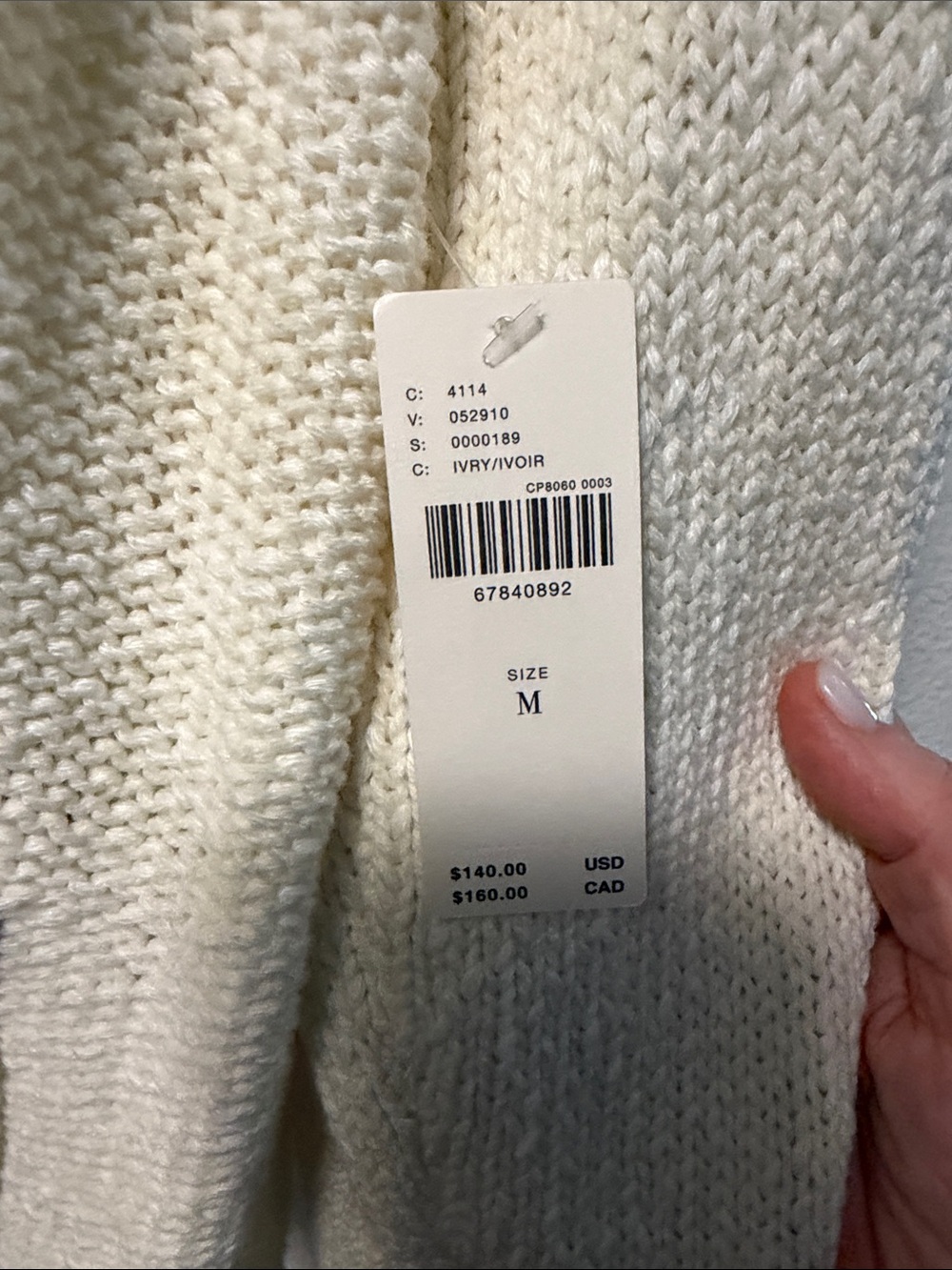 NWT Maeve Lobster Cardigan Sweater Size Medium - Picture 9 of 11